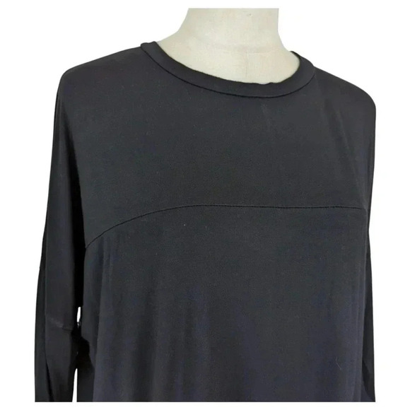 ASOS Black Dolman Jersey Shift Dress Size 12 Tunic Stretch Knee Length - Picture 3 of 9